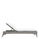 Шезлонг-лежак плетеный JANUS et Cie Amari алюминий, искусственный ротанг дымчатый Фото 5