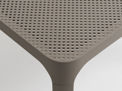 Столик пластиковый журнальный Nardi Net Table 40 стеклопластик тортора Фото 4
