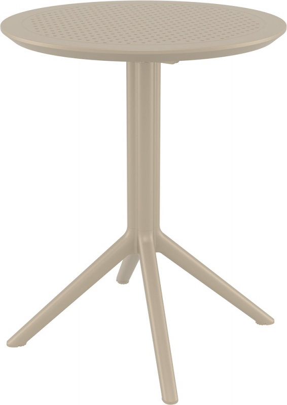 Стол пластиковый складной Sky Folding Table 60, бежевый, 600х740 мм