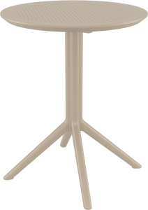 Стол пластиковый складной Siesta Contract Sky Folding Table 60 сталь, пластик бежевый Фото 6