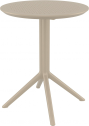 Стол пластиковый складной Sky Folding Table 60, бежевый, 600х740 мм
