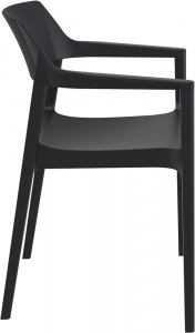 Кресло пластиковое Siesta Contract Tulum стеклопластик, полипропилен черный Фото 8
