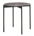 Столик кофейный PEDRALI Blume алюминий, сталь, искусственный камень черный, темно-красный мрамор Фото 1