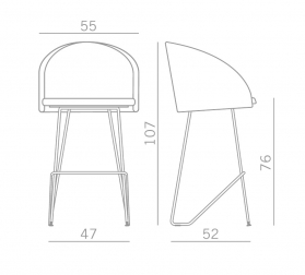 Стул барный с обивкой-thumbs-Фото3