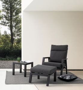 Кресло металлическое с подушками Garden Relax Kledi алюминий, текстилен, олефин антрацит, темно-серый Фото 13