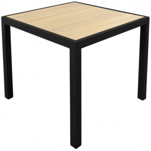 Комплект обеденной мебели ReeHouse Quadro алюминий, ясень, олефин черный, бежевый, ясень светло-серый Фото 5