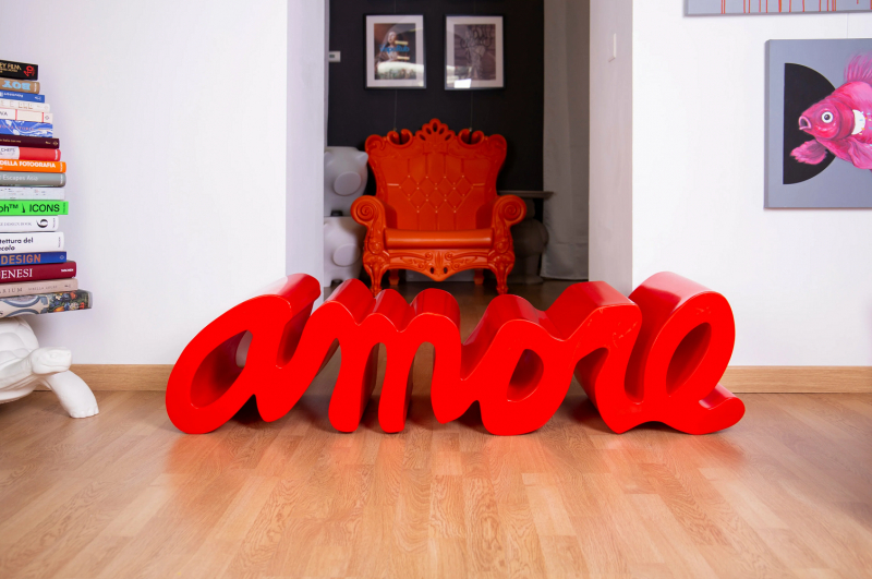 Скамья пластиковая дизайнерская Amore Standard
