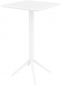 Стол пластиковый барный складной Siesta Contract Sky Folding Bar Table 60 сталь, пластик белый Фото 2