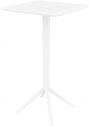 Стол пластиковый барный складной Siesta Contract Sky Folding Bar Table 60 сталь, пластик белый Фото 7