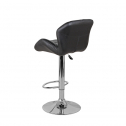 Стул барный с обивкой E-line Алмаз сталь, экокожа черный Фото 6