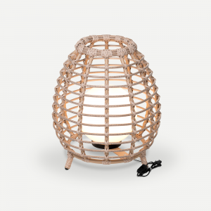 Торшер плетеный ReeHouse Lotus алюминий, искусственный ротанг ирбис Фото 5