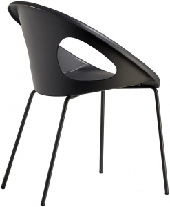 Кресло пластиковое Scab Design Drop 4 legs сталь, технополимер антрацит Фото 1