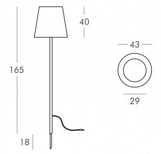 Торшер пластиковый SLIDE Fiaccola Ali Baba Lighting металл, полиэтилен белый Фото 2