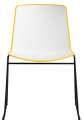 Стул пластиковый на полозьях PEDRALI Tweet сталь, полипропилен черный, белый, желтый Фото 1