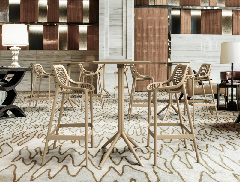Стул пластиковый барный Air Bar 75
