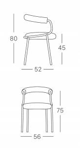 Кресло металлическое c обивкой Scab Design Koala Open сталь, технополимер, шерсть антрацит, зеленый Фото 2