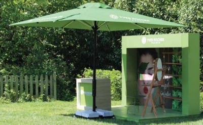 Зонт профессиональный 3.5х3.5 м THEUMBRELA SEMSIYE EVI Lux Telescopic алюминий, полиэстер бежевый Фото 8