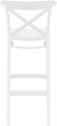 Стул пластиковый барный Siesta Contract Cross Bar 75 стеклопластик белый Фото 10