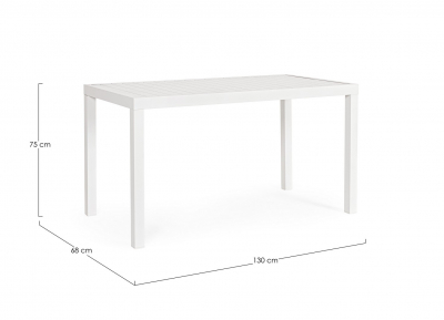 Стол металлический обеденный Garden Relax Hilde алюминий белый Фото 2