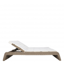 Лаунж-лежак плетеный с матрасом JANUS et Cie Zeya алюминий, искусственный ротанг, акрил акация Фото 3