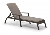 Шезлонг-лежак плетеный с матрасом Afina A30A2-W53 Brown искусственный ротанг, сталь коричневый Фото 2