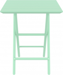 Стол пластиковый складной Helen Folding Table 60, опаловый зеленый, 600х600х740 мм