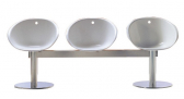 Система с тремя сиденьями PEDRALI Gliss чугун, сталь, технополимер Фото 1
