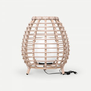 Торшер плетеный ReeHouse Lotus алюминий, искусственный ротанг ирбис Фото 7