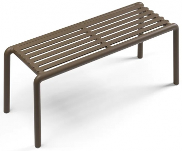 Скамья пластиковая Nardi Doga Bench стеклопластик табак Фото 1