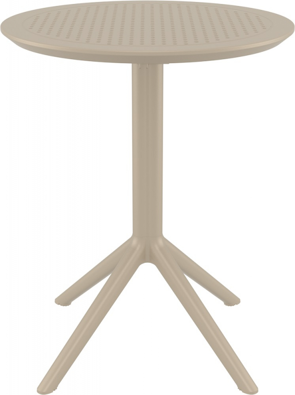 Стол пластиковый складной Sky Folding Table 60, бежевый, 600х740 мм