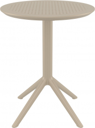 Стол пластиковый складной Sky Folding Table 60, бежевый, 600х740 мм