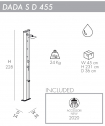 Душ уличный Arkema Dada S D 455 алюминий Фото 2