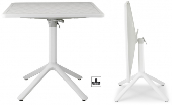 Стол пластиковый складной Eco Folding, лен, 800х800х750 мм