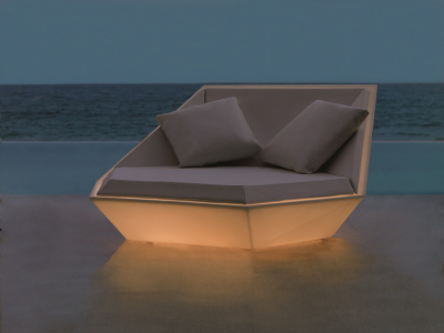 Лаунж-лежак пластиковый с матрасом Vondom Faz Basic полиэтилен, ткань Фото 9
