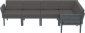 Комплект пластиковой мебели Siesta Contract Portofino Lounge Corner стеклопластик, полипропилен, полиэстер темно-серый, темно-серый Фото 7