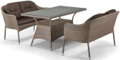 Комплект плетеной мебели Afina T198B/S54B-W56 Light Brown искусственный ротанг, сталь светло-коричневый Фото 1