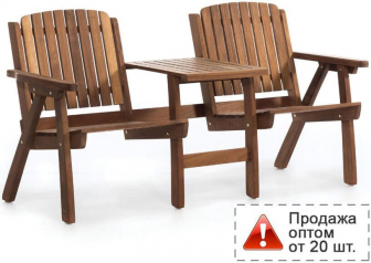 Скамейка деревянная со столиком-thumbs-Фото1