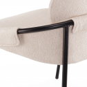 Стул металлический с обивкой Tagliamento Lok сталь, букле черный, бежевый Фото 8