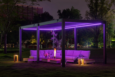 Пергола металлическая 3х6 м Tagliamento Astrol Pergola алюминий темно-серый Фото 9