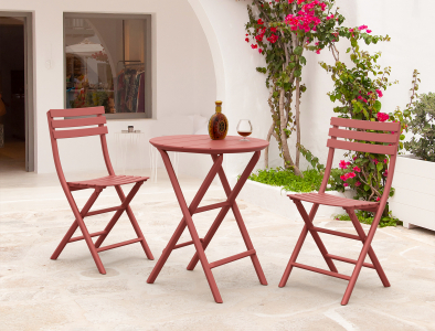 Стол пластиковый складной Siesta Contract Helen Folding Table Ø60 пластик марсала Фото 8