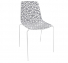 Стул пластиковый Gaber Alhambra NA металл, технополимер белый, серый Фото 1
