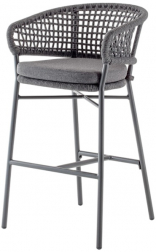 Кресло плетеное барное с подушкой-thumbs-Фото1