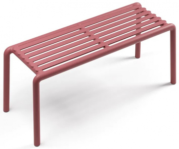 Скамья пластиковая Nardi Doga Bench стеклопластик марсала Фото 1