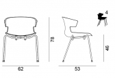 Кресло пластиковое Quadrifoglio Cove сталь, полипропилен Фото 2