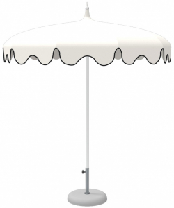 Зонт пляжный профессиональный Ø2.2 м Magnani Dali алюминий, Tempotest Para белый 15, кант 24 Фото 1