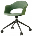 Кресло офисное с обивкой Scab Design Lady B Pop алюминий, технополимер, ткань черный, зеленый Фото 1
