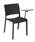 Стул пластиковый со столиком Resol Fiona chair conventions стеклопластик черный Фото 1