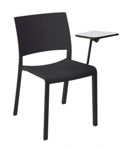 Стул пластиковый со столиком Resol Fiona chair conventions стеклопластик черный Фото 1