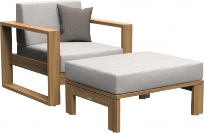 Кресло деревянное с подушками JANUS et Cie Matisse Teak тик, акрил натуральный Фото 6