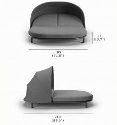 Лаунж-лежак с козырьком-thumbs-Фото3